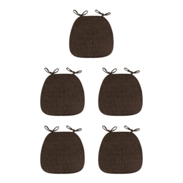 Guardoinrt Chair Cushion Pads Made With Polyester And Flax For Easy Cleaning And Durability Easy To Clean Chair Cushions Chair Pads coffee color 5Set