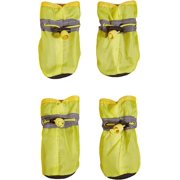 4pcs Dog Boots Dog Shoes Small Dog Puppy Shoes for Hot Pavement Summer Winter Outdoor Paw Protectors with Anti-Slip Sole Yellow XXXXL