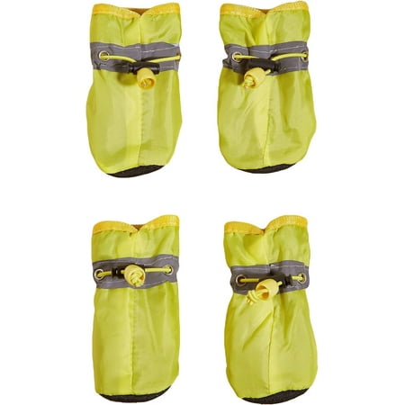 4pcs Dog Boots Dog Shoes Small Dog Puppy Shoes for Hot Pavement Summer Winter Outdoor Paw Protectors with Anti-Slip Sole Yellow XL