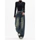 thumbnail image 2 of Pantalones vaqueros de cintura alta para mujer, ropa de calle estilo Harajuku Vintage BF, holgados, a la moda, de pierna ancha, 2 of 4