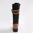 thumbnail image 6 of Women Riding Boots, Mid Calf Combat Boots, Winter Lace Up Gothic Motorcycle Boot with Inside Zipper Non Slip Outsole, 6 of 8
