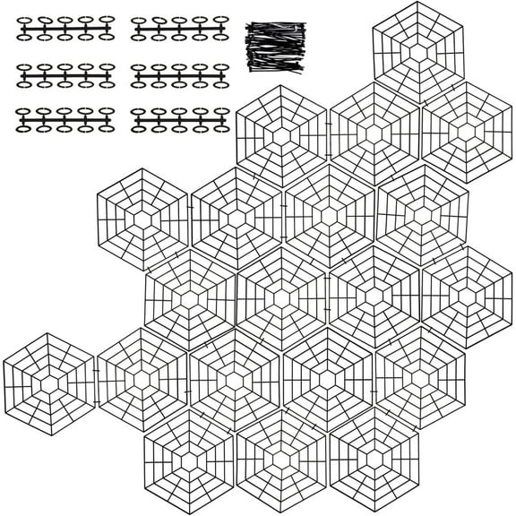 Pond Net,Pond Guard Net Protectors,Plastic Web Hexagonal Pond Netting,Pond Cover Floating on Water Resist Herons Racoons Cats Crows Seabirds,20 Pack
