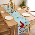 thumbnail image 3 of Aqua Gnomes Daisy Table Runner - 48 Inch Long, Kitchen Dining Table Runner Dresser Scarves, Pastoral Country Garden Floral Farmhouse Decor for Coffee Tables Wedding Party Banquet, 3 of 8