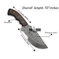 thumbnail image 4 of PAL 2000 KNIVES Handmade Damascus Steel 10 Inches Tracker Knife Perfect Grip Rose Wood Handle with Sheath 9833, 4 of 4