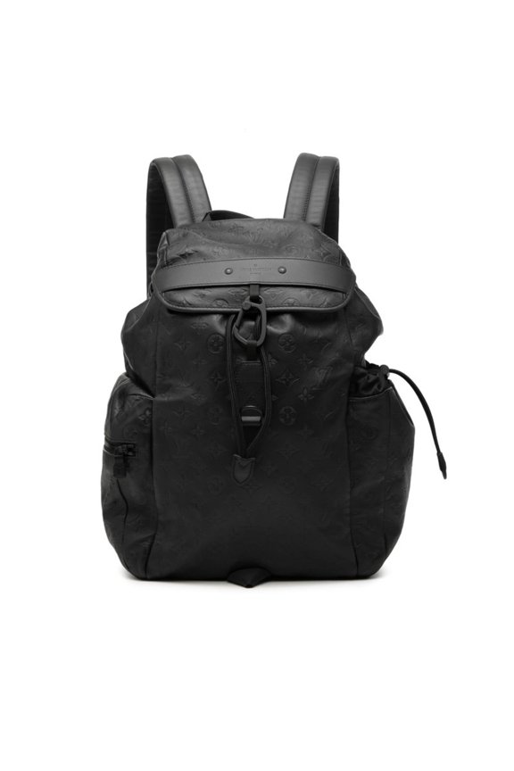 Pre-Owned Louis Vuitton Monogram Shadow Discovery Backpack Daypack M43680 Black Noir Leather...