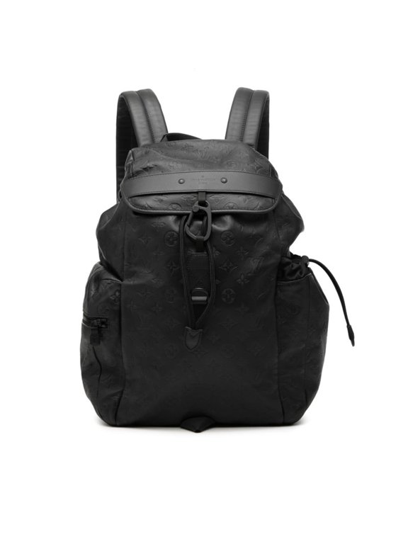 Pre-Owned Louis Vuitton Monogram Shadow Discovery Backpack Daypack M43680 Black Noir Leather...