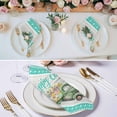thumbnail image 2 of Cloth Napkins Set of 6 - 20x20 Inches, Happy Easter Washable Reusable Table Napkins, Retro Truck Spring Flowers Eggs White Wood Teal Soft & Absortbent Dining Napkin for Party Wedding Hotel Restaurant, 2 of 8