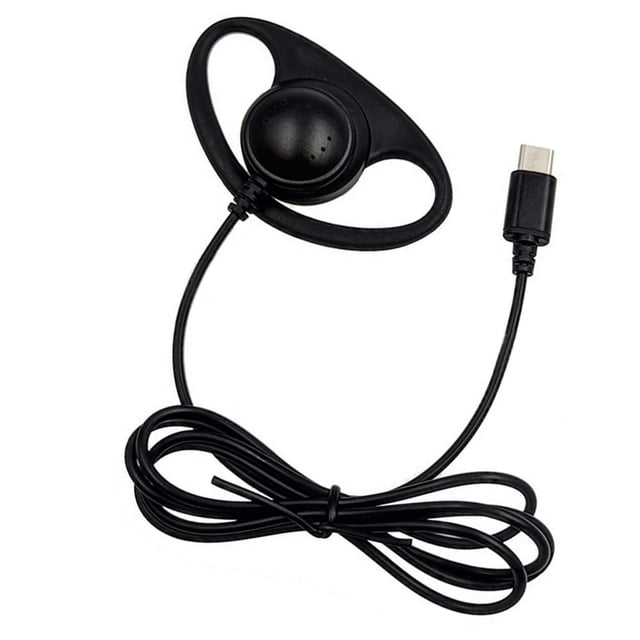 Dsseng Crochet d'Oreille USB-C Écouteurs Unilatéraux Mono Oreillette Filaire Casques Casque