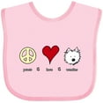 thumbnail image 3 of Inktastic Peace Love Westies Boys or Girls Baby Bib, 3 of 4