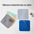 thumbnail image 7 of Tnobhg Silicone Heat Insulation Mat Anti-slip Foldable Quick Drainage Waterproof Square Dishwasher Safe Multipurpose Dish Drying Pad Pot Cutlery Holder Kitchen Supplies, 7 of 7