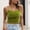 Green, variant on SDJMa Women's V-neck Lower Split Outer Wear Chest Wrapped Short Navel Exposed Top Suspender Vest