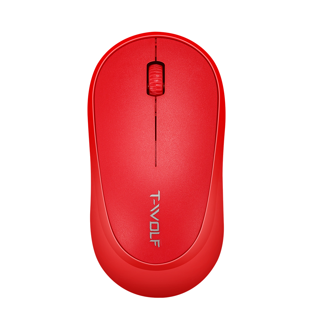 T Wolf Q18 2 4g Wireless Optical Office Mouse 3 Button 1000 Dpi Ergonomic Gaming Mouse For Pc Laptop Red Walmart Com Walmart Com