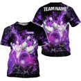thumbnail image 4 of Personalized Name Bowling Shirts for Men and Women 3D, Bowling Shirts for Team Bowling, Bowling Shirts Gift (Teal, 4XL), 4 of 10