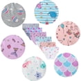 thumbnail image 2 of Little Girls Underwear Parachute Prints Kids Cool Mermaid Panties Soft Cotton Comfort Breathable Briefs Toddler Flower Undies (Pack of 6) Size 10, 2 of 6