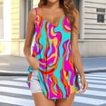 thumbnail image 2 of YUGYXL Womens Summer Dresses Spaghetti Strap Sleeveless Backless Cami Dress Boho Beach Hawaiian Tiered Ruffled Mini Sundress M, 2 of 5