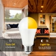 thumbnail image 4 of TGMOLD Dusk-to-Dawn Light A19 LED Bulbs, 12watt Yellow 2000Kelvin Light 100W Equivalent E26 Light Sensor Light, 1000lm High Brightness LED Bulbs, for Garden Porch Decoration Light 2 Pack, 4 of 7