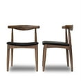 thumbnail image 2 of Mid-Century Modern Blake Black Faux Leather Dining Chair (Set of 2), 2 of 7