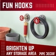 thumbnail image 6 of Red Industrial Spigot Wall Hook with Flange (2-Pack), 6 of 9