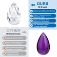 thumbnail image 4 of Uxcell K9 Crystal Pendants Teardrop Beads, 6 Pack 38mm Chandelier Prisms Parts Hanging Beads DIY Lamp Clear, 4 of 7