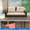 thumbnail image 6 of Dextrus Alloy Steel Hanging Swing Lounge with Cushions, Beige, 6 of 7
