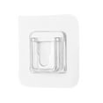 thumbnail image 3 of Wall Hook Plastic Double Side Storage Holders Self Stick Wall Hanger Bathroom Waterproof Wall Holder, 1 Pair, 3 of 10