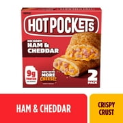 Hot Pockets Hickory Ham and Cheddar, Crispy Buttery Crust, Frozen Snack, 2 Pack 2 ea