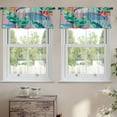 thumbnail image 2 of LALILO Kitchen Curtain Valance Colourful Beach South Australia Rod Pocket Window Curtain 52"x 18" Set of 2, 2 of 7