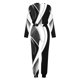 thumbnail image 5 of Puntoco Traje Casual Con Cordón Y Cuello Redondo De Manga Larga Con Estampado Suelto A La Moda Para Mujer Negro Xxxxl, 5 of 5