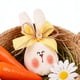 thumbnail image 5 of Decoración de tela para conejito de Pascua - Tela conejo rosa amarillo 6,69x3,93 pulgadas, figura de algodón relleno, centro de mesa, acento en la estantería, una pieza, 5 of 6