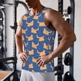 thumbnail image 5 of Gukieu dogs Print Men's Quick Dry Fitness Vest, Round Neck Sleeveless Fitness Bodybuilding Top-X-Large, 5 of 7