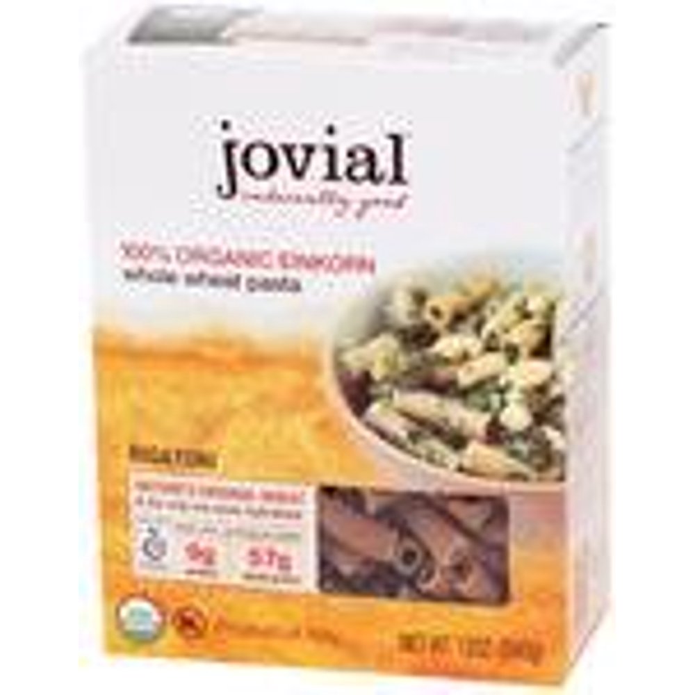 Jovial 100 Organic Whole Grain Pasta Einkorn Rigatoni 12 OZ (Pack of