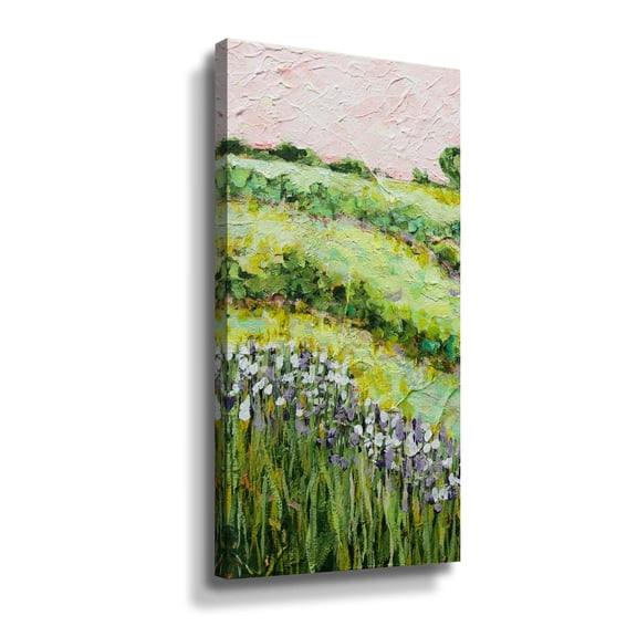 Artwall Morning Dew on the Irises, Gallery Wrapped Canvas by Allan Friedlander
