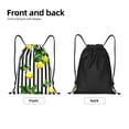 thumbnail image 5 of Kdxio Lemons on Striped Print Drawstring Backpack Bag,Waterproof Draw String Back Sack, Gym Drawstring Bags Swim Bag For Unisex, 5 of 9