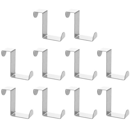 

10PCS Z Shaped Door Hooks Hanging Hooks for Kitchen Bathroom Bedroom and Office