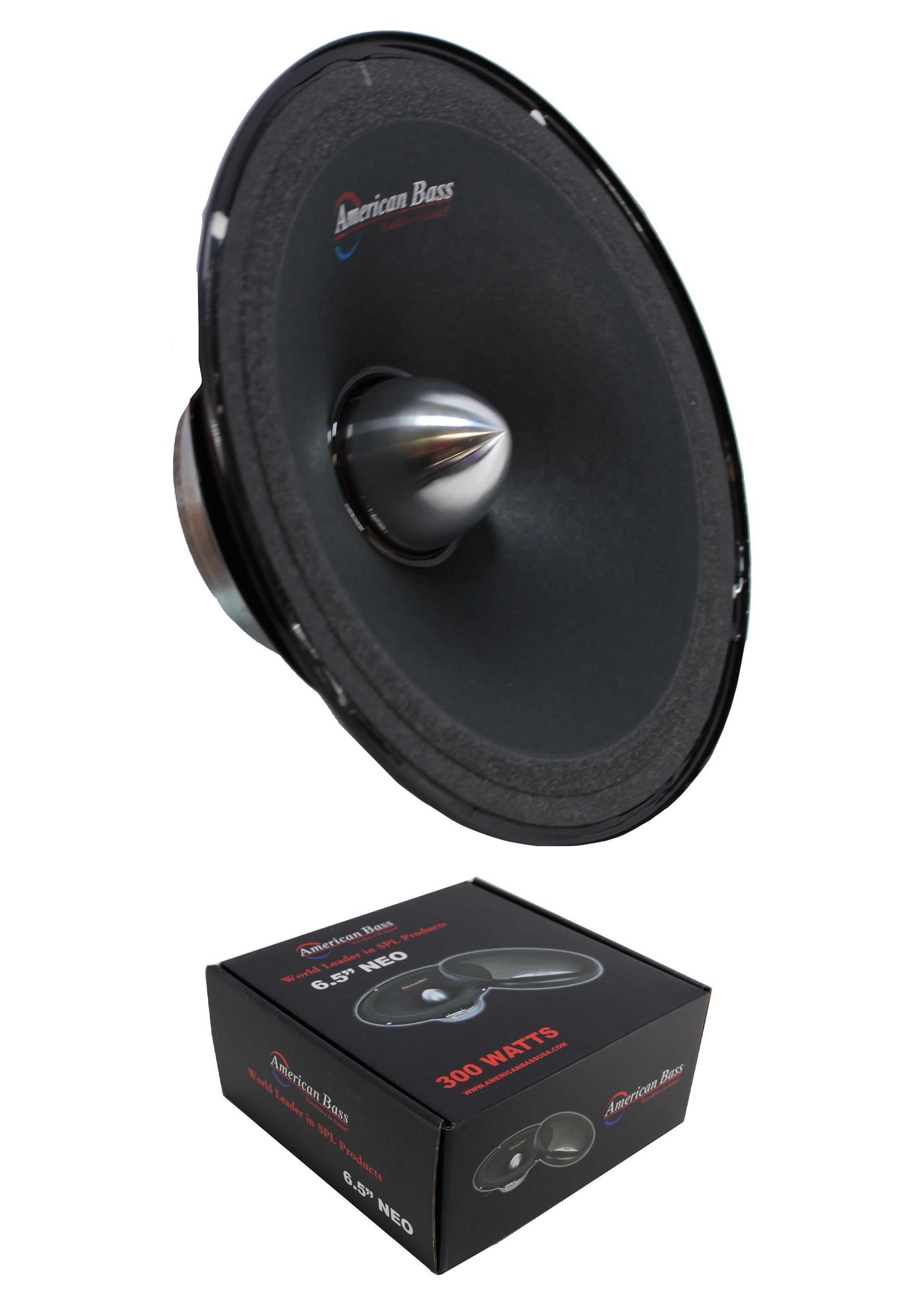 6.5" Midrange Neodymium Speaker 300W 4 Ohm Pro Car Audio American Bass