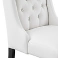 thumbnail image 3 of Side Dining Chair, White, Fabric, Kitchen Cafe Bistro Hospitality Restaurant, Modern Contemporary HB32937, 3 of 8