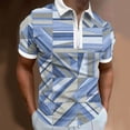 thumbnail image 2 of ZRBYWB Golf Shirts For Men Summer Digital 3D Print Fashion Poster Holiday Beach Lapel Zipper Short Sleeve Shirt, 2 of 4