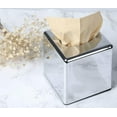 thumbnail image 2 of Square Steel Tissue Box Cover, Modern Towel Rack, for Bathroom Dresser, Bedroom Dresser, Nightstand, Table, Desk and Table (Arc Angle Type + Black Bas, 2 of 4