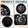 thumbnail image 5 of Phase Moon Star Offering Bowl Ritual Plate Stainless Steel Flat Bowl Round Tray Prayer Dish Candle Holder with Card Black Jewelry Dish for Smudging Incense Burner Decoration 5.55Inch, 5 of 8