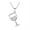 Silver, variant on PAURO Women's Copper Wine Cup with Cubic Zirconia Y Necklace for Wine Lovers Gold