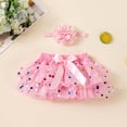 thumbnail image 5 of DHFJKG Baby Girl Clothes Infant Tutu Skirts With Built In Briefs Polka Dot Mesh Layered Mini Skirts And Headbands 2 Piece Set Trendy Skirt, 5 of 6