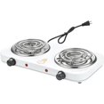 thumbnail image 4 of Compact and Portable Countertop Burner- Countertop Double Coiled Burner 2000 Watts Electric Hot Plate Temperature Controls White, 4 of 8