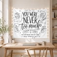 thumbnail image 5 of Were Never Much With Motivational Most Prominent, Inspirational Illustration for Quote Lovers, Wall Decor, Valentine's Day Gift, Tapestry Wall Hanging for Dorm and Living Room, 5 of 7
