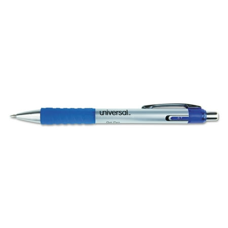 UPC 087547397114 product image for Comfort Grip Gel Pen  Retractable  Medium 0.7 Mm  Blue Ink  Silver Barrel  Dozen | upcitemdb.com
