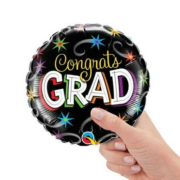 9 inch Mini Congrats Grad Shooting Stars (Air-Fill Only) Foil Mylar Balloon - Party Supplies Decorations