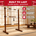Ladder Balling Wooden Ladder Ball Game Set, Weather Resistant Outdoor Lawn Game with ...