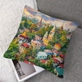 thumbnail image 7 of nygtbtfer  Landscape Throw Pillow Cushion Cover Pack of 2, Yangon Myanmar Skline Cityscape Scenery with Nature Village Houses Art Print, Zippered Double-Side Digital Print Decor, Multicolor White, 7 of 7