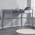 thumbnail image 4 of WKSCLPAI Metal Loft Bed Twin Size Loft Bed with Safety Guard Rail Flat Ladder Twin Loft Bed Attic Bed with Large Space Below Strong and Durable, 4 of 7