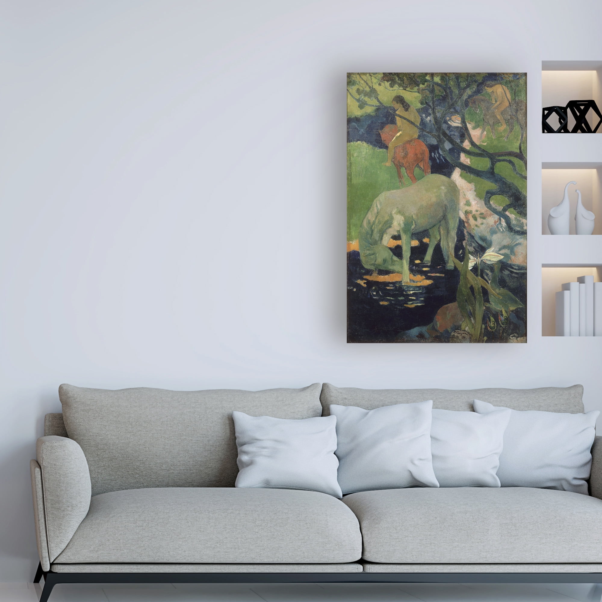 Gauguin 'The White Horse' Canvas Art
