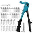 thumbnail image 2 of Rivet Gun Kit, 80PCs Metal Rivets, 4 Drill Bits, Heavy Duty Hand Riveter, Pop Rivet Gun Tool For Metal, Automotive ,More Helpful and Safe, 2 of 7
